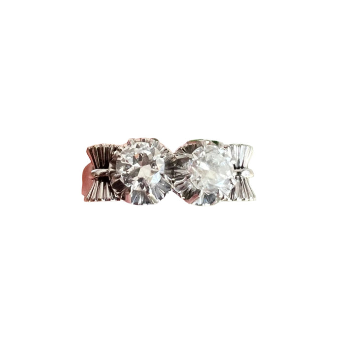 Old ring Toi & Moi white gold platinum and diamonds