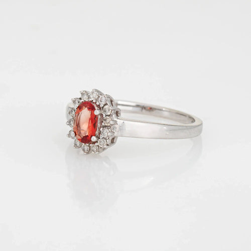 Bague Bague citrine orange diamants 58 Facettes G13476