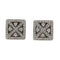Brincos quadrados em ouro branco com diamantes de 2,54 ct 