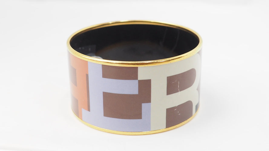 Bracelet Bracelet Hermès manchette en émail multicolore 58 Facettes 32652