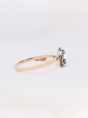 Bracelet Bracelet jonc Napoléon III or rose diamants taille rose 58 Facettes 1090.1