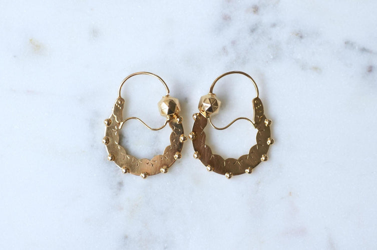 Boucles d'oreilles Boucles d'Oreilles Créoles Savoyardes Or Rose et Jaune 58 Facettes