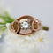Bague 52 Bague vintage or rose saphir blanc 58 Facettes 25-023