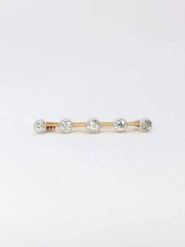 Broche Broche barrette Art-Déco or platine diamants taille ancienne 58 Facettes J298