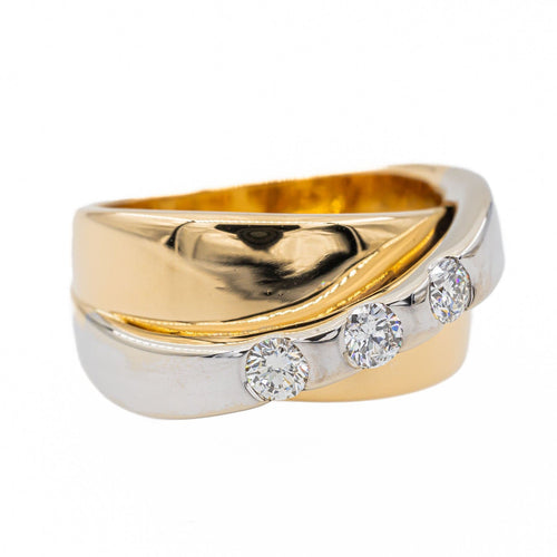 Bague 53.5 Bague Trilogie Or jaune Diamant 58 Facettes 3073306CN