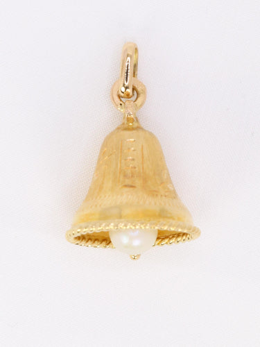 Pendentif Pendentif charms vintage cloche or jaune perle 58 Facettes 1099.7