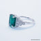 Bague 52 Bague Or blanc Emeraude Diamants 58 Facettes 4207