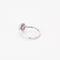 Bague 53 Bague or gris, saphir rose et diamants 58 Facettes THI0206