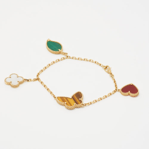Bracelet Van Cleef & Arpels - Bracelet Lucky Alhambra 4 motifs en or jaune 58 Facettes
