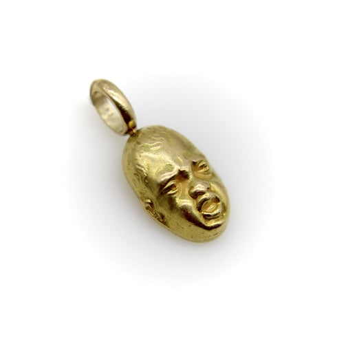 Pendentif Pendentif/breloque vintage en or 18 carats représentant un visage de bébé qui pleure 58 Facettes A2002M