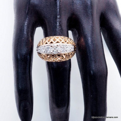 Bague 54 Bague en Or rose, diamants 58 Facettes 3599