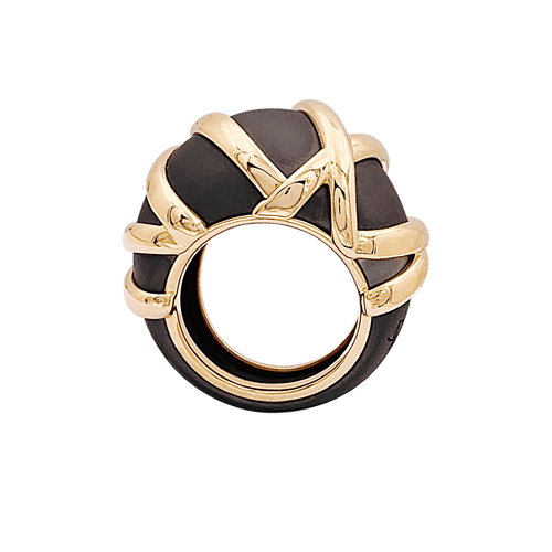 Bague 56 Bague Pomellato "Titanio" or rose, titane. 58 Facettes 34336