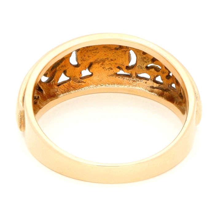 Filigree yellow gold ring