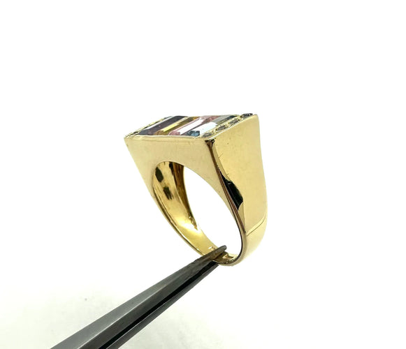 Bague 56 Bague Premier avec pierres multicolores 58 Facettes