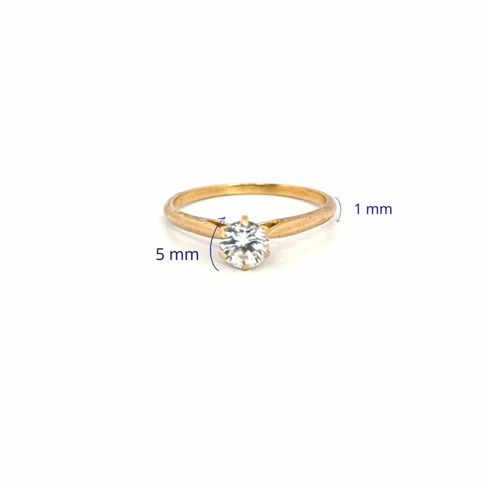 Bague 52 Solitaire Or Jaune Diamant 58 Facettes 104-GS37120