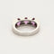 Bague 56 Bague jonc or blanc, saphirs roses et diamants 58 Facettes GU177