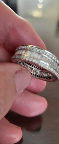 Bague 56 Alliance bague en or blanc sertie de diamants 58 Facettes