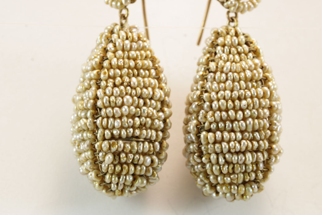 Pendientes de oro con perlas antiguas