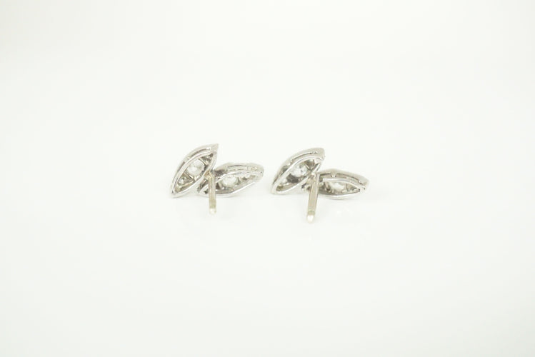 Boucles d'oreilles Boucles d'oreilles Art déco or blanc diamants 58 Facettes SQ5041420