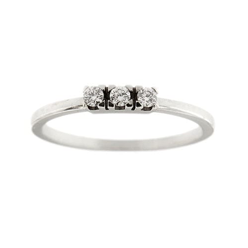 Bague Bague trilogie sertie de diamants de 0,24 ct 58 Facettes 31998