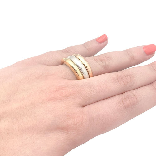 Bague 56 Bague Cartier "Trinity" vintage, trois ors. 58 Facettes 33719