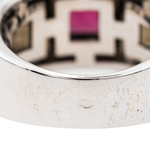 Bague 52 Bague Or blanc Grenat 58 Facettes 3007893RV