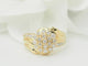 Bague 52 Bague en or jaune pavage de diamants 58 Facettes 33391