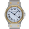 Montre Cartier Santos Round Octagon Date 2966 Large Octogonale Gold Stainless Steel 58 Facettes