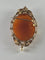 Pendentif Broche/pendentif camée en agate, perles fines 58 Facettes AB40