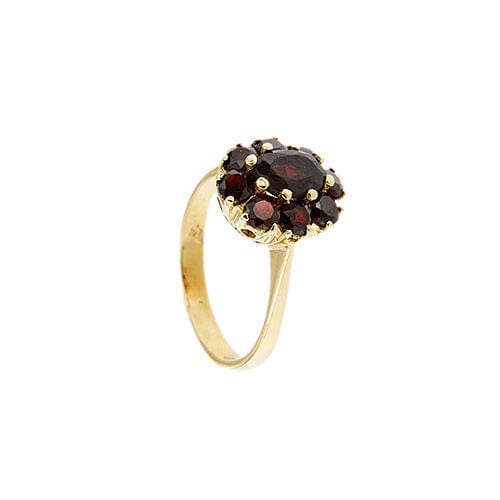 Bague 57 Bague fleur avec grenats 58 Facettes 39634