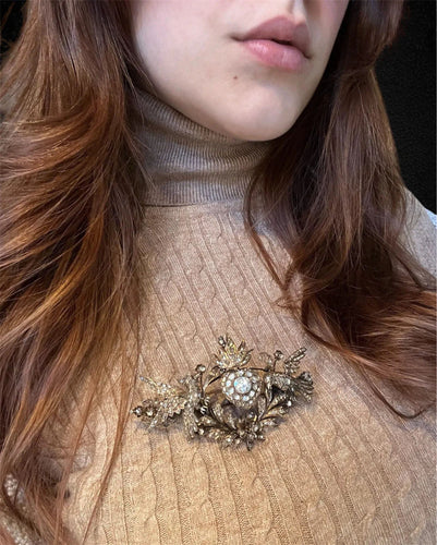 Broche Splendida Spilla Imperiale Austroungarica 58 Facettes