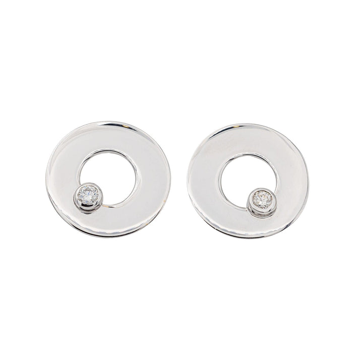 Boucles d'oreilles Dinh Van Boucles d'oreilles Puces Cible Or blanc Diamant 58 Facettes 3391124RV