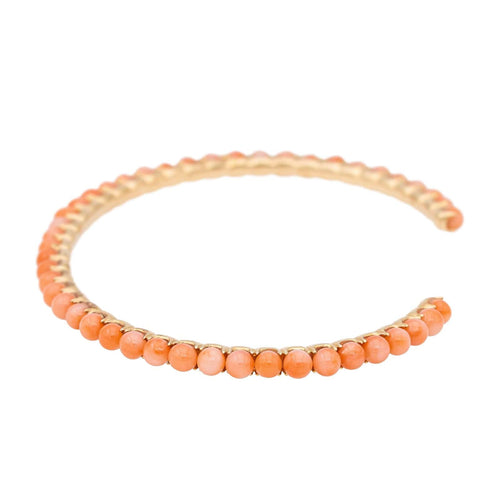 Bracelet Ginette NY Bracelet Jonc Maria Or rose Corail 58 Facettes 2656008CN