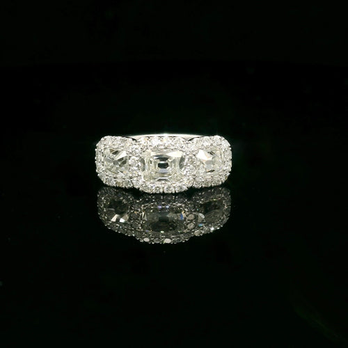 Bague Bague trilogie de diamants taille ancienne 58 Facettes