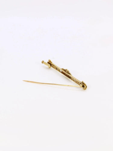 Broche Broche barrette Art Nouveau or jaune perles fines 58 Facettes 1095.8
