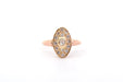 Bague 55 Bague vintage diamants en or jaune 58 Facettes 26224