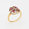 Bague Bague ancienne édouardienne en or jaune 18 carats avec rubis et diamants, taille 6,5, bijoux en platine 58 Facettes G13951