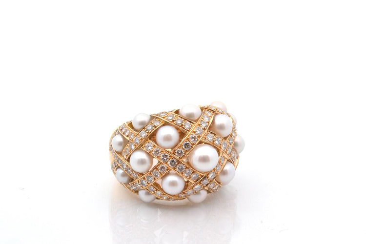 Bague 49 Bague Chanel diamants et perles de culture 58 Facettes 27638