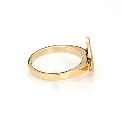 Bague Bague Loutre Vintage Or Jaune 14 carats Taille 6 Estate Fine Jewelry Créature Marine 58 Facettes G13198