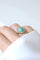 Bague 54 Bague Marguerite ancienne Turquoise et Diamants 58 Facettes