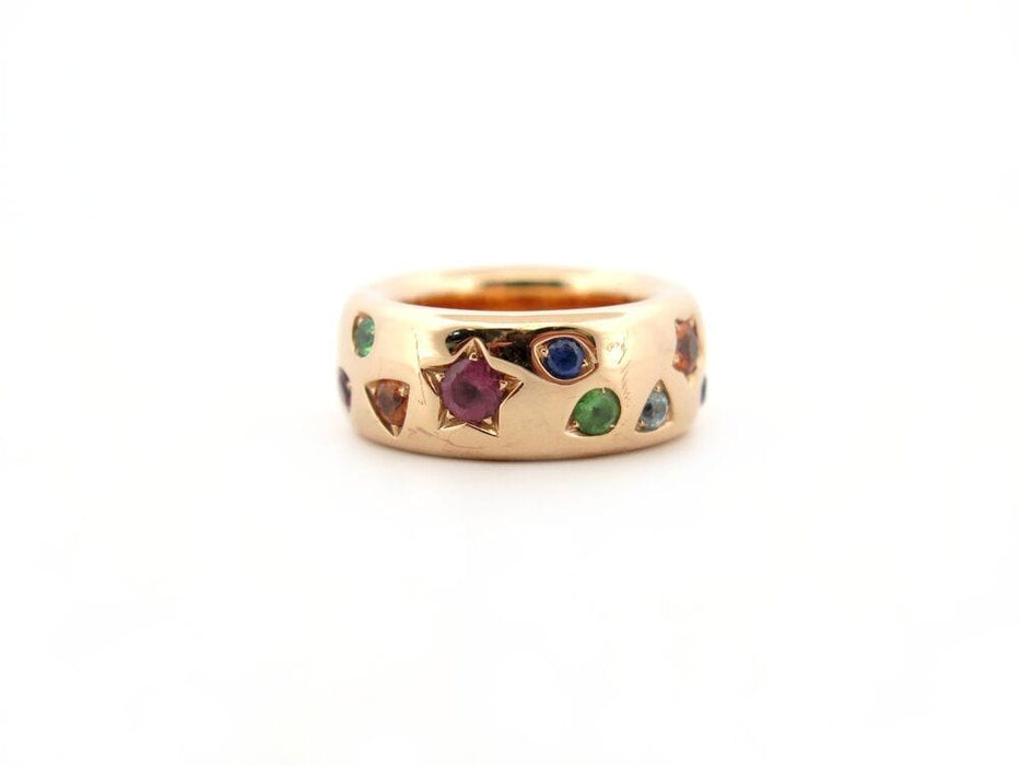 POMELLATO Ring Iconica mittlerer Turmalin-Saphir-Rubin aus Roségold