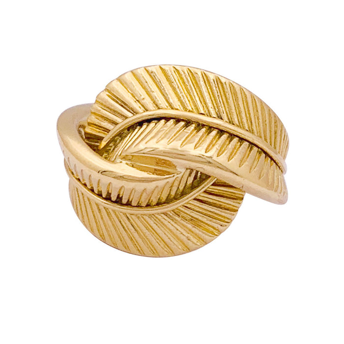 Van Cleef & Arpels ring, “Plume”, yellow gold.