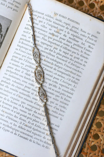 Bracelet Bracelet Art Déco perles et diamants sur or et platine 58 Facettes