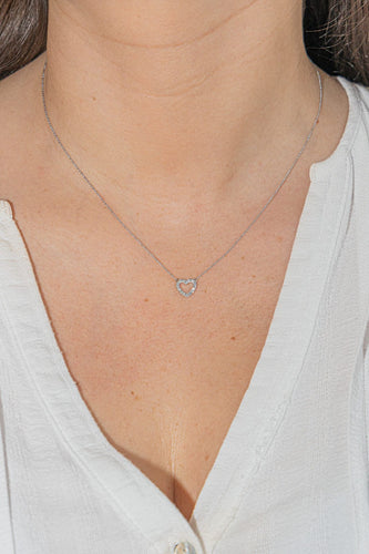 Collier Collier Coeur Or blanc Diamant 58 Facettes 3079788CN