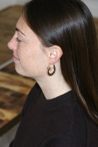 Boucles d'oreilles Boucles d'Oreilles Créoles Savoyardes Or Rose et Jaune 58 Facettes