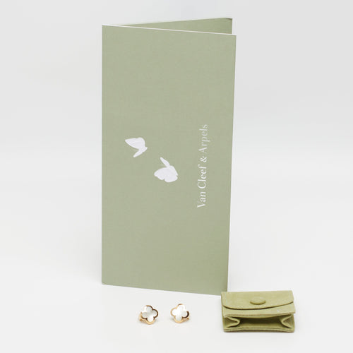 Boucles d'oreilles Van Cleef & Arpels - Boucles d’oreilles Pure Alhambra Nacre en or jaune 58 Facettes