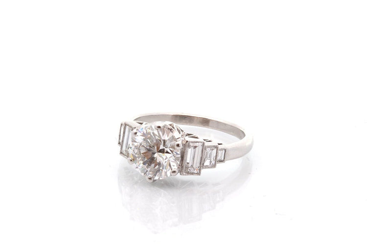 Bague 53 Bague diamant de 1,95cts F / SI2 58 Facettes 27441-27608A
