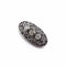 Broche broche ou pendentif ovale en argent et diamant avec dos en or 58 Facettes