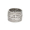 Bague 49 Bague large en platine avec diamants vintage art déco 58 Facettes G13595