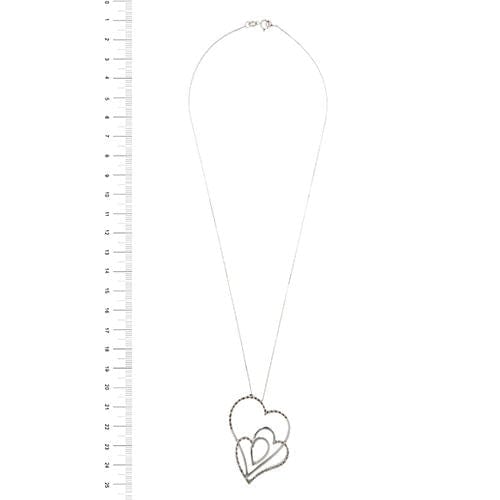 Collier Collier avec coeurs et diamants 58 Facettes 27827